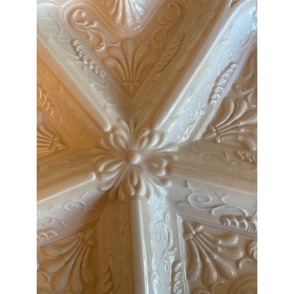 Large Ivory Ceramic Sweet Heart Multi Heart Serving Dish Candy Cheese - Picture 3 of 5